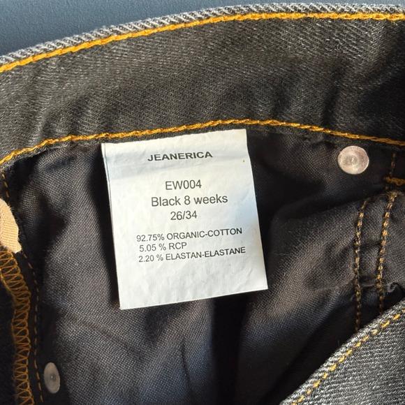 NEW with tags - Jeanerica Eiffel High Rise Straight Jeans | Size 26 | Black - Picture 8 of 9